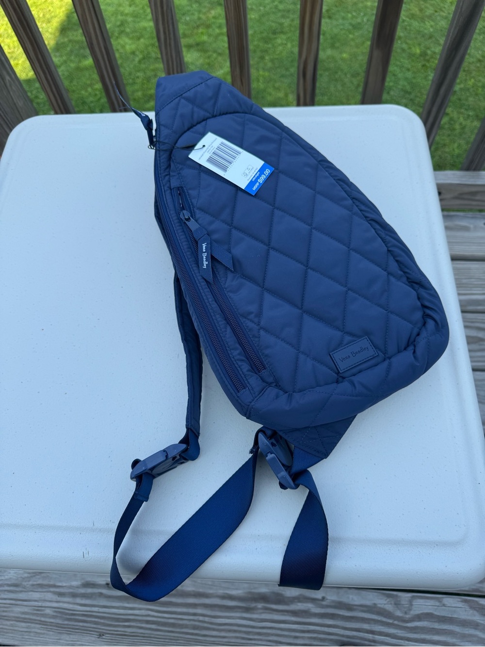 Vera Bradley Navy Quilted Sling Bag - Stylish Crossbody NWT